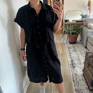 Black Anthropologie Dress with Tie, Size 20